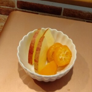 金柑と林檎の簡単デザート